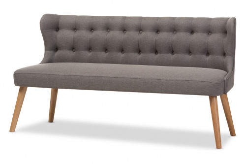 Baxton™ - Melody Mid-Century Modern 3-Seater Settee Bench