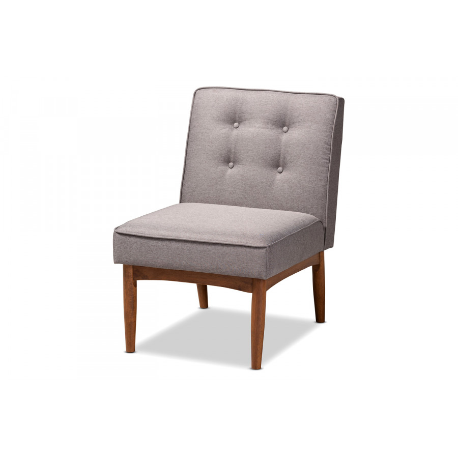 Baxton Arvid Mid-Century Modern Dining Chair - Gray