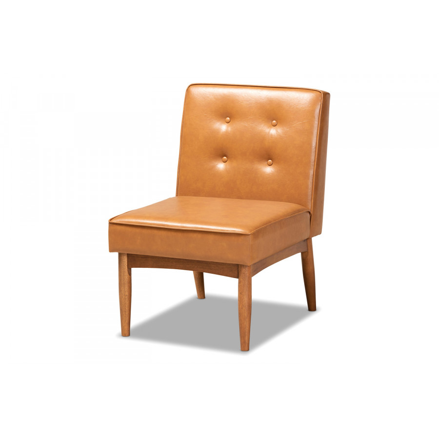 Baxton Arvid Mid-Century Modern Dining Chair - Tan
