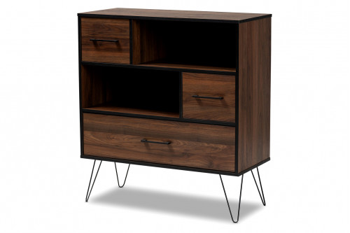 Baxton™ - Charis Modern 1-Drawer Bookcase