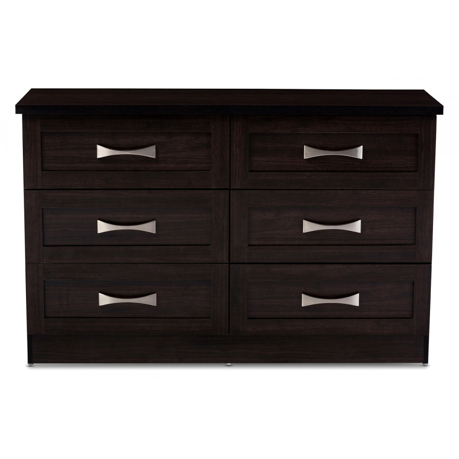 Baxton Colburn Modern 6-Drawer Storage Dresser - Dark Brown