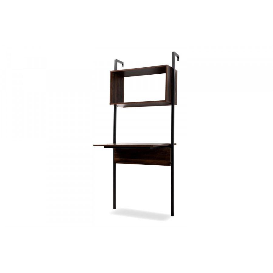 Baxton - Fariat Modern Display Shelf with Desk