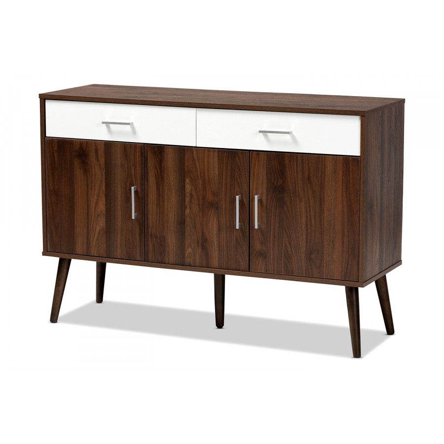 Baxton - Leena Mid-Century Modern 2-Drawer Sideboard Buffet