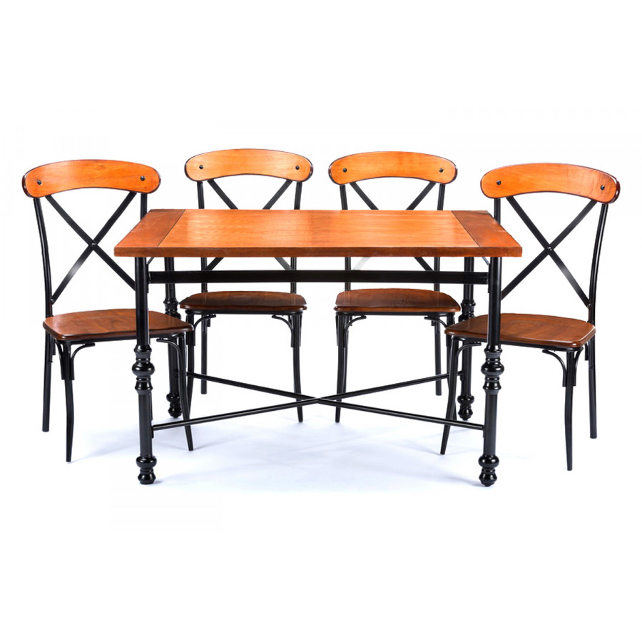 Baxton - Broxburn 5-Piece Dining Set
