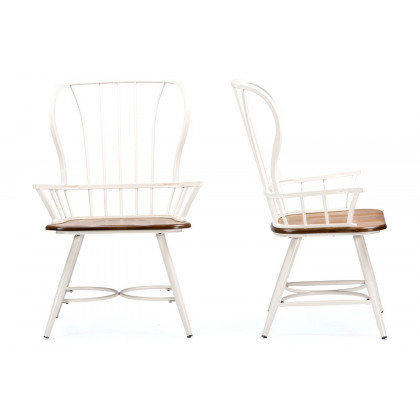 Baxton - Longford 2-Piece Dining Arm Chair