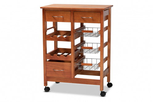 Baxton™ - Crayton Modern Mobile Kitchen Storage Cart