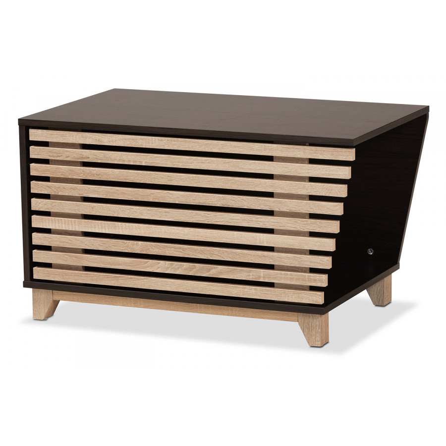 Baxton Eckhart Modern Cat Litter Box Cover House - Dark Brown