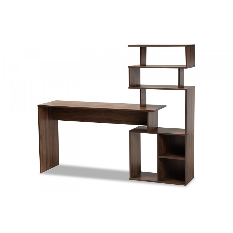 Baxton - Foster Modern Storage Desk with Shelves
