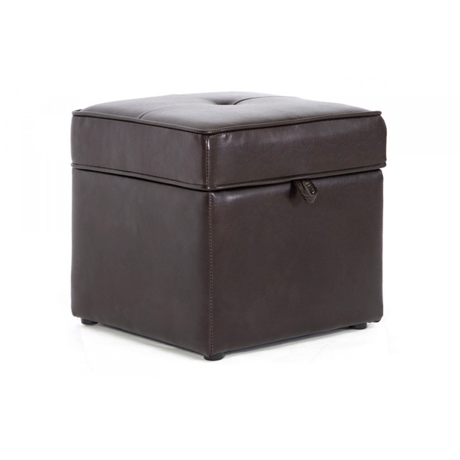 Baxton - Sydney Brown Modern Storage Ottoman