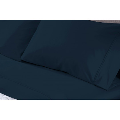 Bedgear Basic Sheet Set - Navy Blue, Twin Size