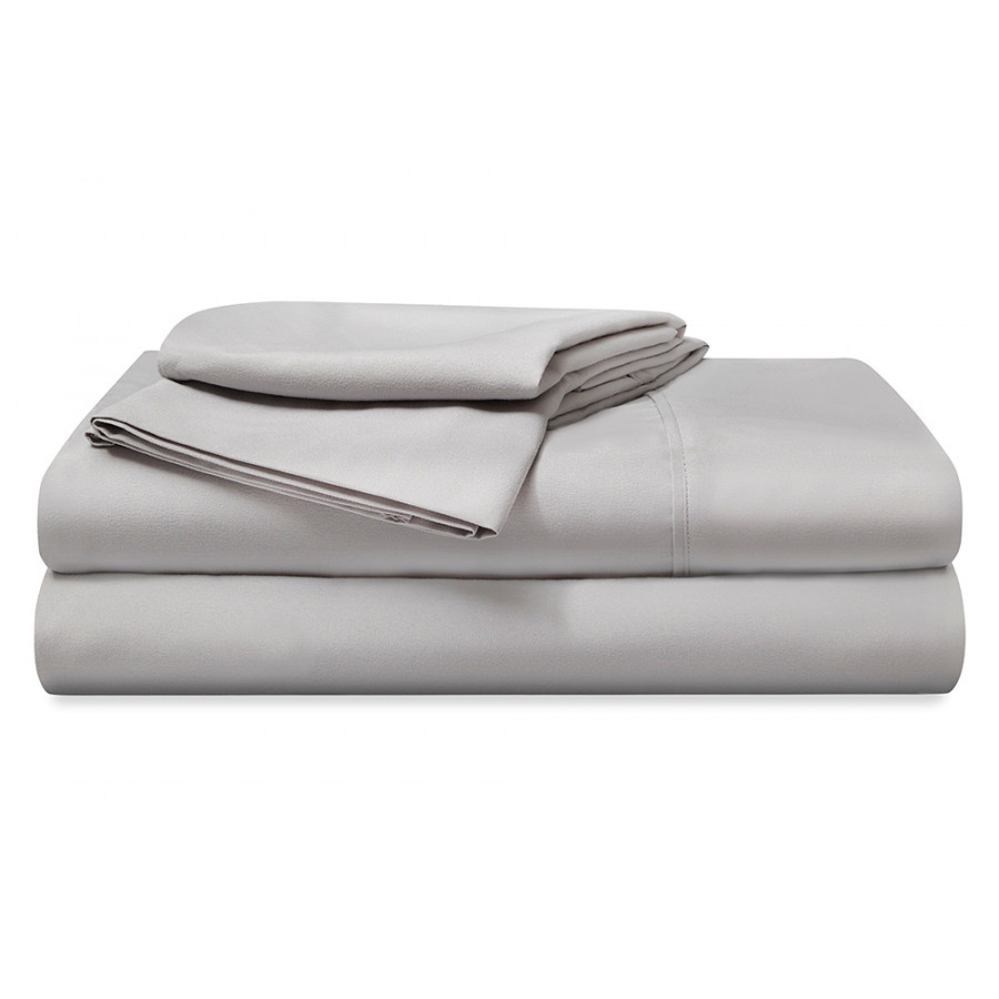 Bedgear Basic Sheet Set - Light Gray, Twin Size