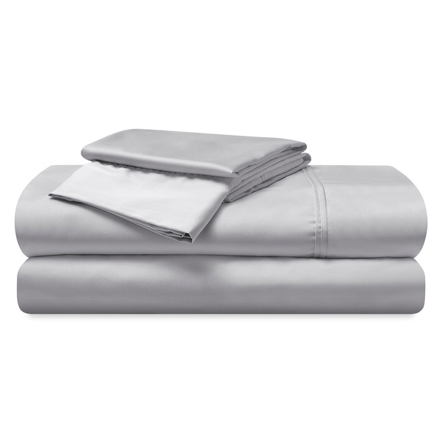 Bedgear Hyper-Cotton Sheet Set - Light Gray, Twin Size