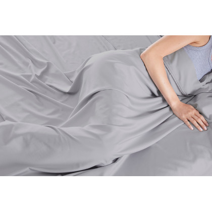 Bedgear Hyper-Cotton Sheet Set - Light Gray, Twin Size