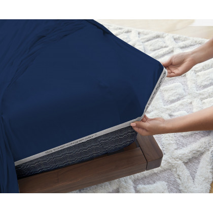 Bedgear Hyper-Cotton Sheet Set - Navy, Full