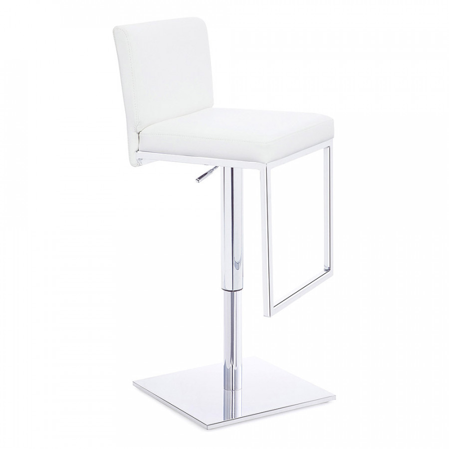 Bellini 134B Swivel Hydraulic Barstool - White