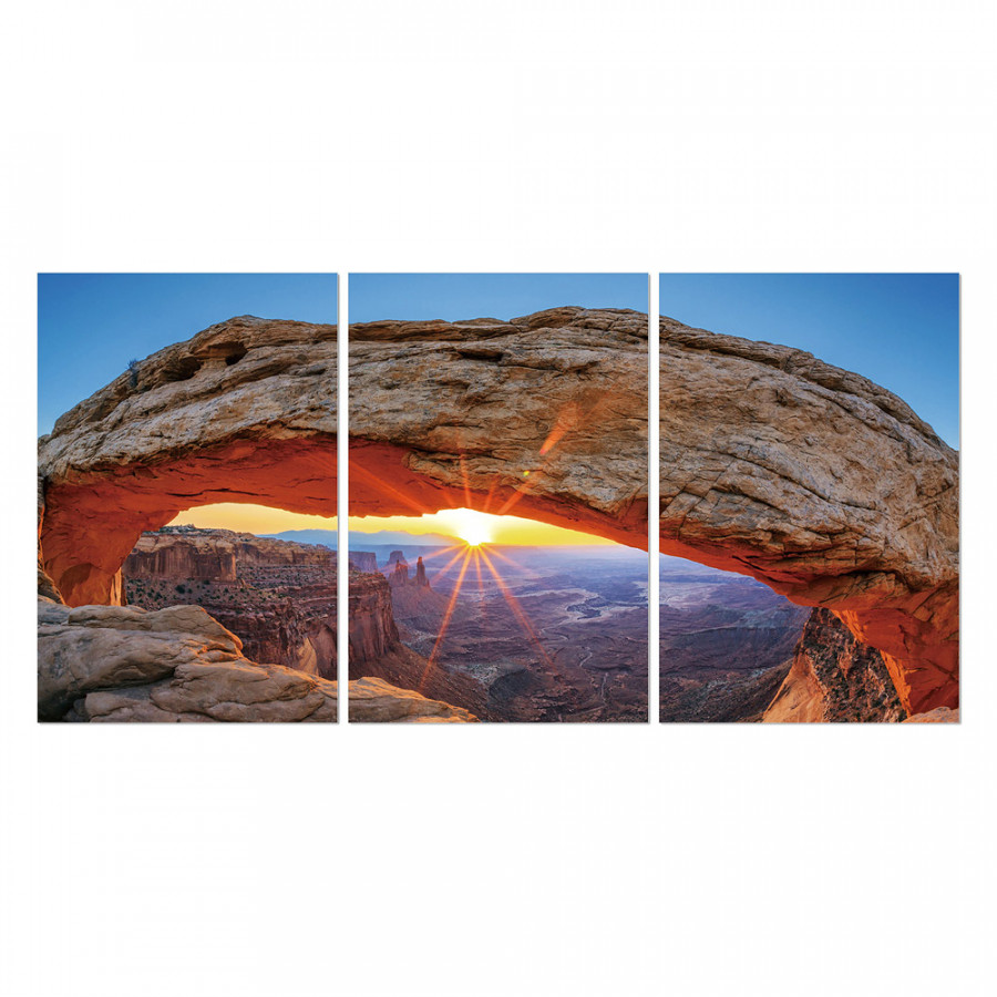Bellini - 3 Piece Acrylic Panel Picture of Light Beneath The Arc in Multi-Color