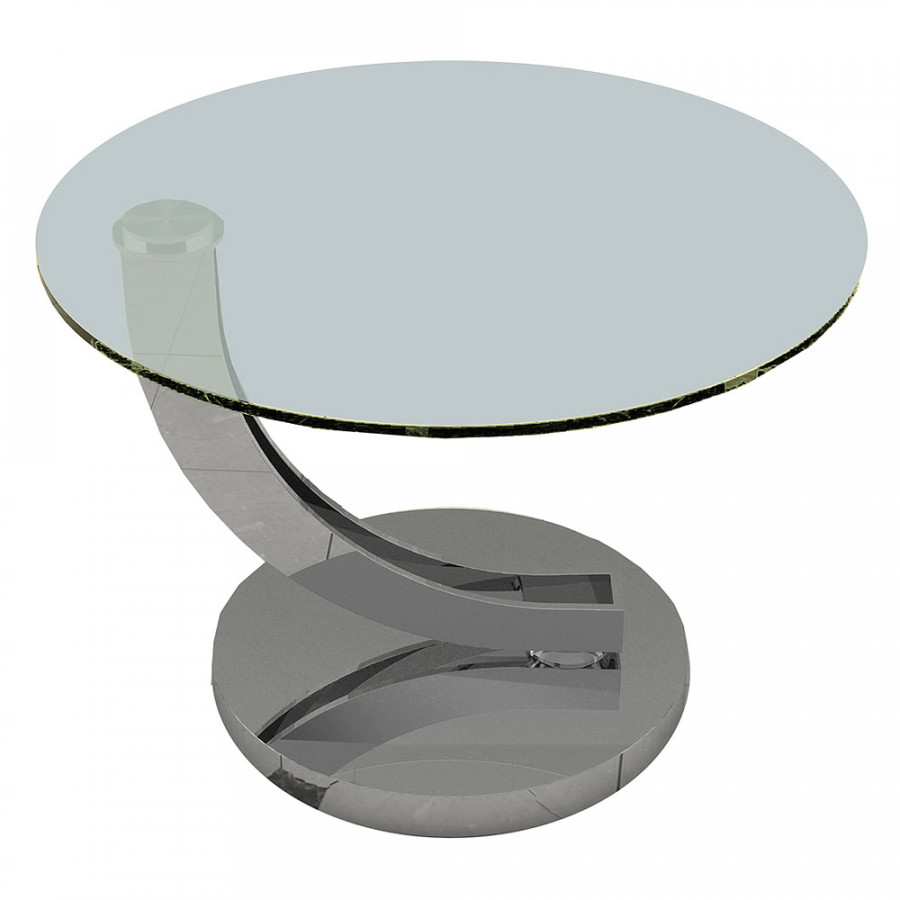 Bellini - Allure End Table in Silver/Clear