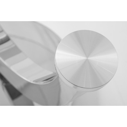 Bellini - Allure End Table in Silver/Clear