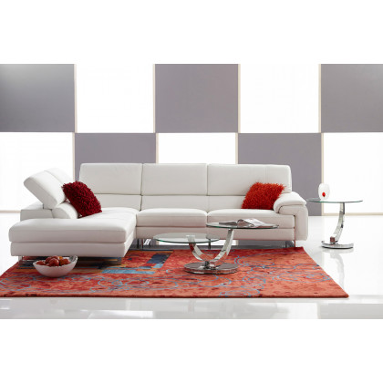 Bellini - Allure End Table in Silver/Clear