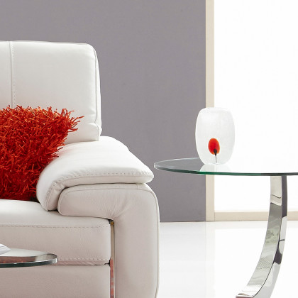 Bellini - Allure End Table in Silver/Clear