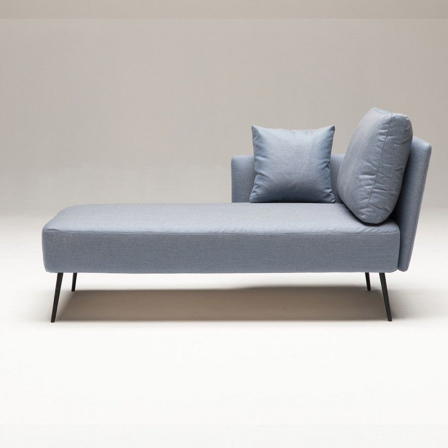 Bellini Amore Left Hand Facing Chaise - Silver