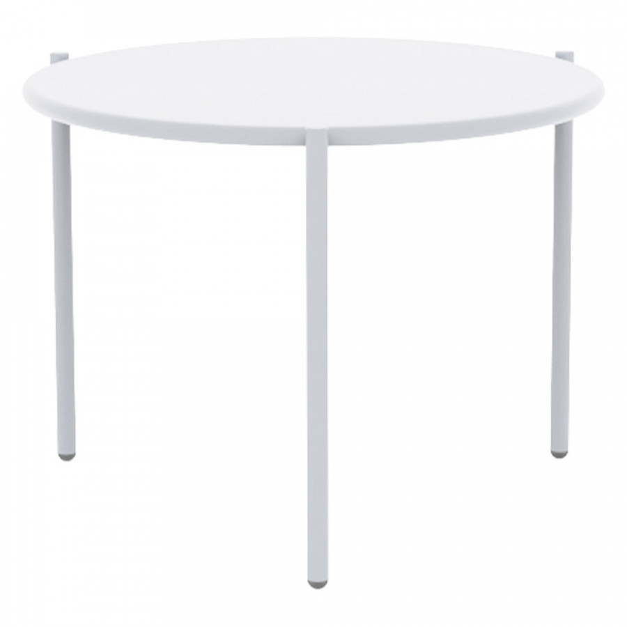 Bellini Aria Round End Table - White, Small