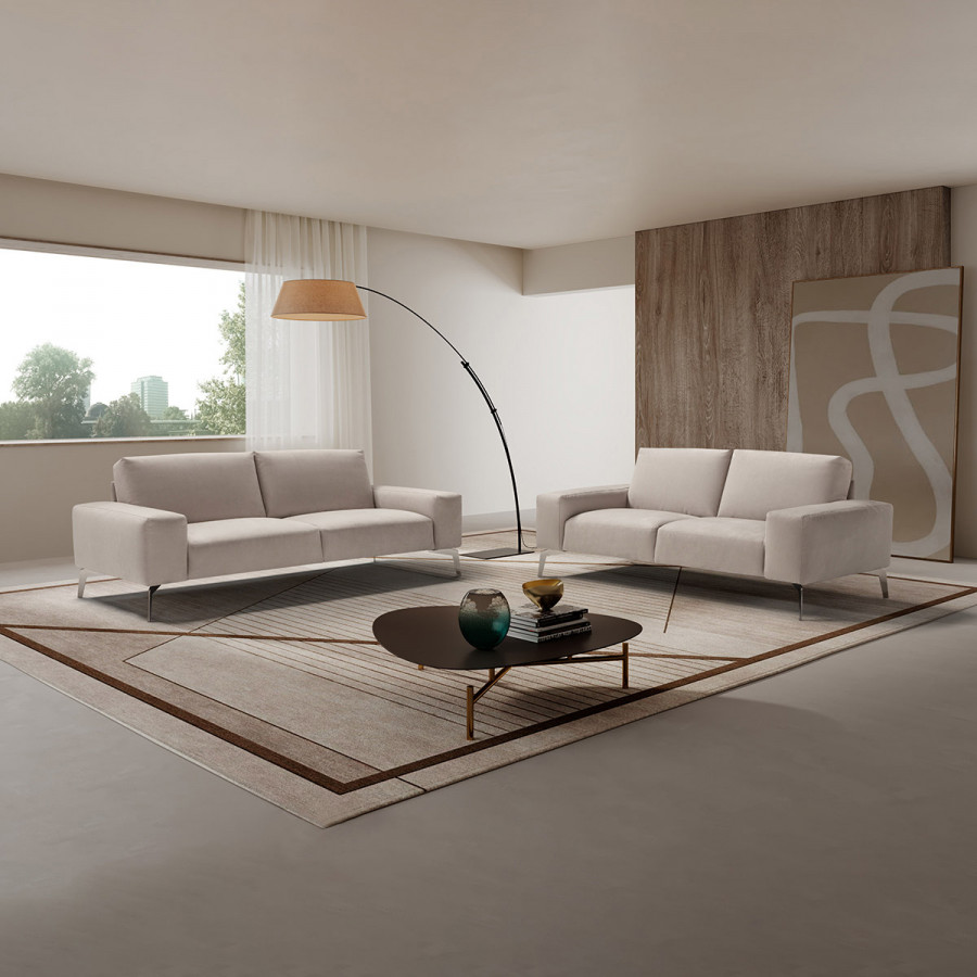 Bellini - Ariano Loveseat with Novabuk Cover in Light Gray