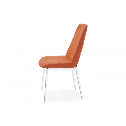 Bellini Athena Dining Chair Set of 2 - Orange, Fabric