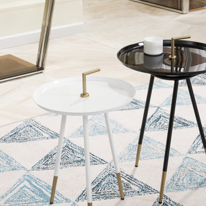 Bellini Blaze End Table - White