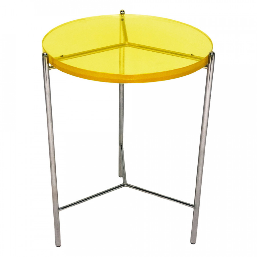 Bellini Bolt End Table - Yellow, 18"