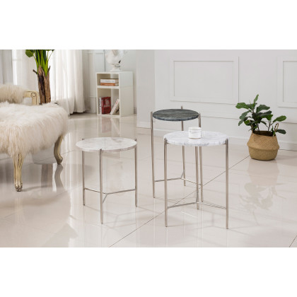 Bellini Bolt End Table - Gray, 18"