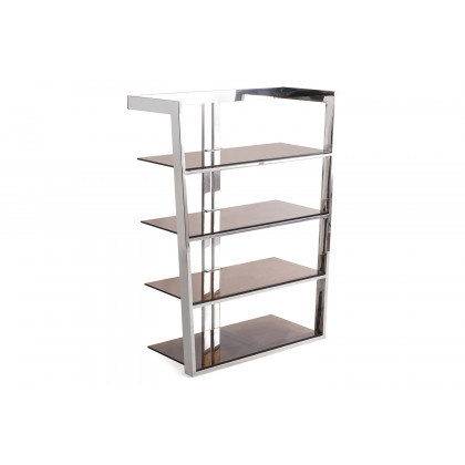 Bellini Carraway Display Unit - Smoked Glass/Silver, Small