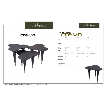 Bellini Cosmo End Table - Black, Medium