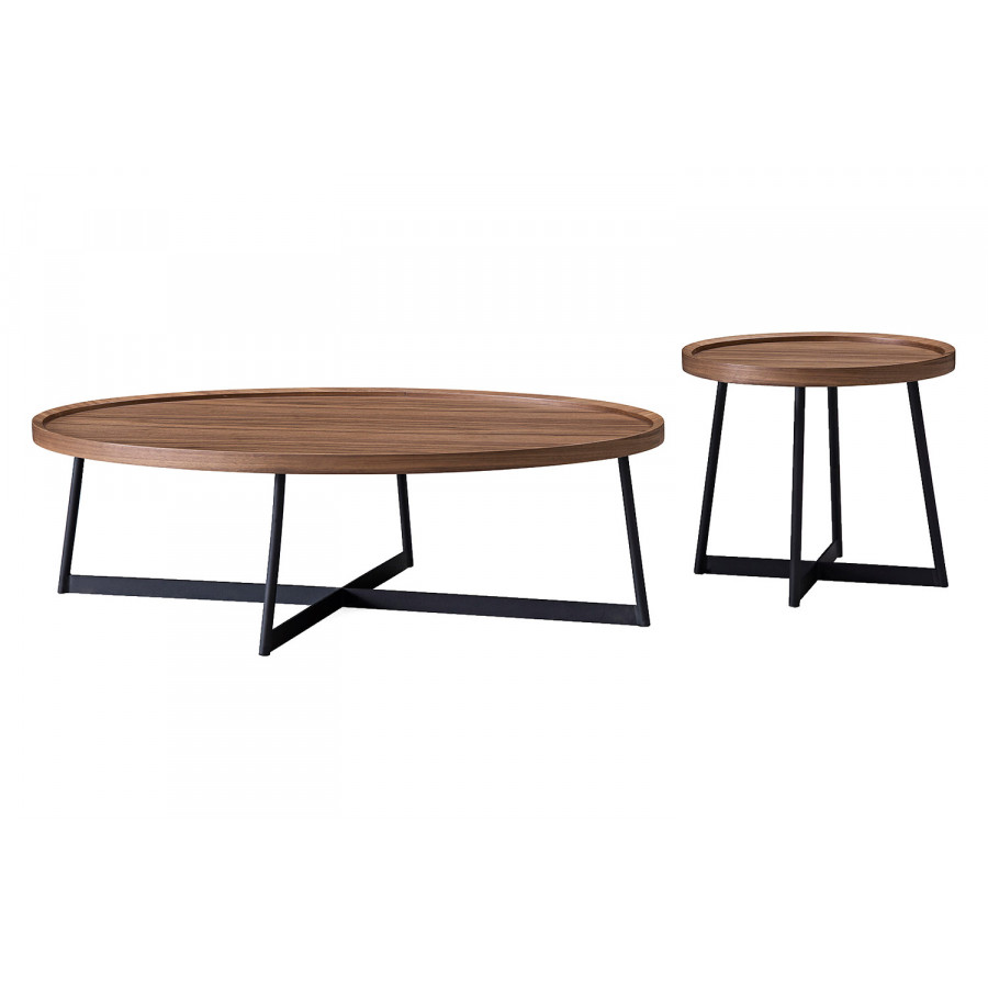 Bellini - Emma End Table in Walnut/Black