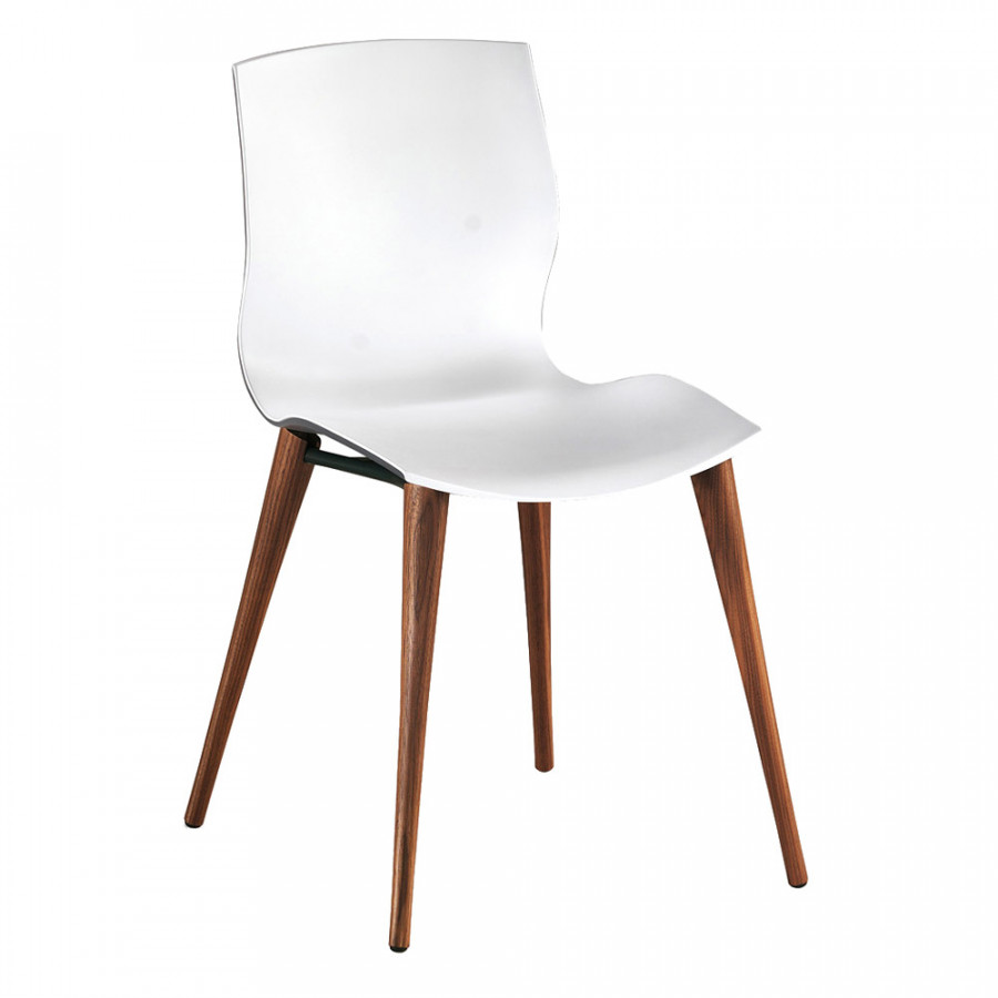 Bellini Evalyn Chair Set of 2 - White/Walnut