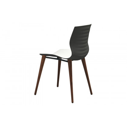Bellini Evalyn Chair Set of 2 - White/Walnut