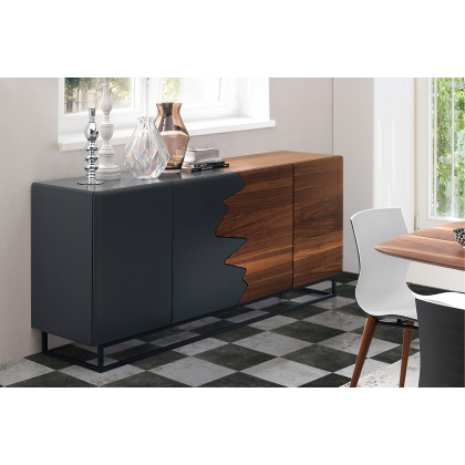 Bellini Kali Sideboard - Walnut/Anthracite