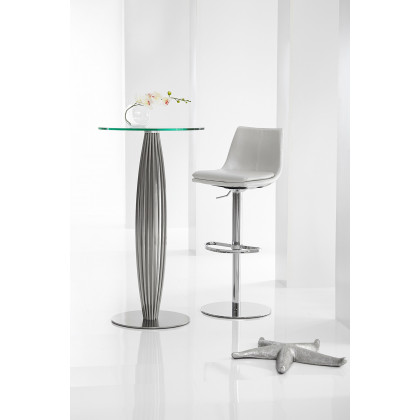 Bellini Linda Bar Height Table - Silver, 27"