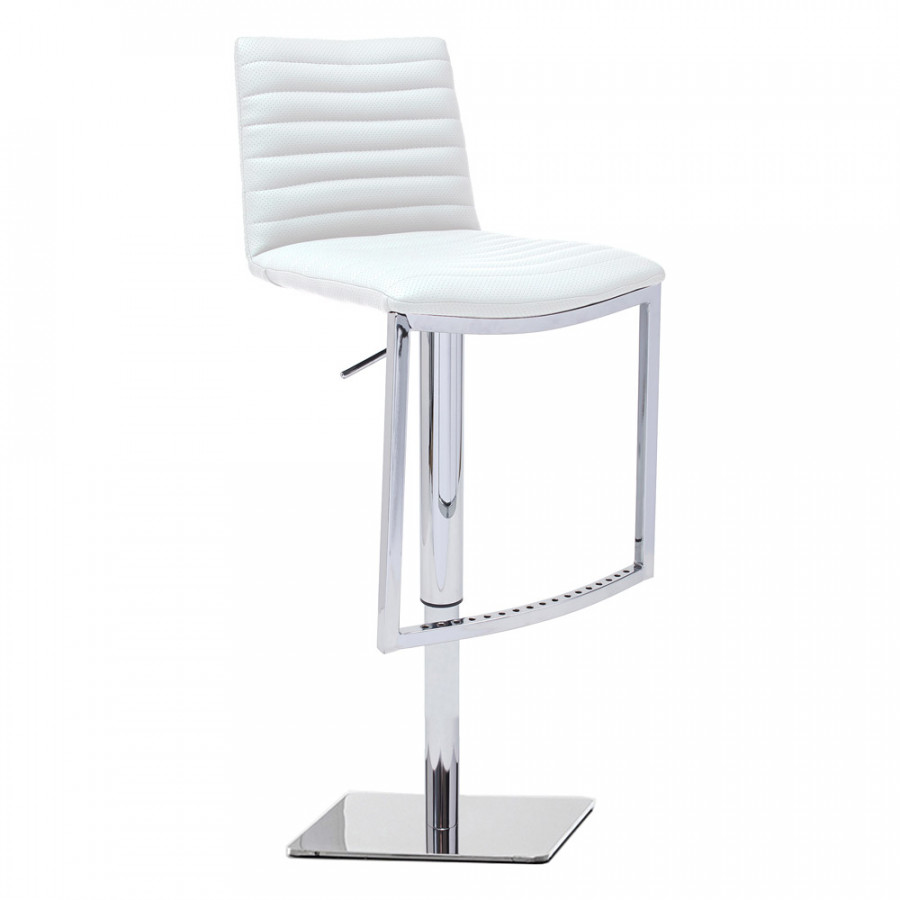 Bellini London Swivel Hydraulic Barstool - White