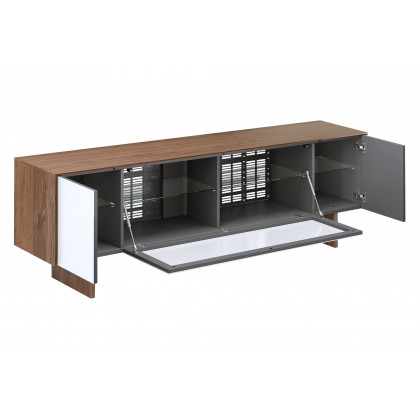 Bellini Monza TV Stand - Walnut/White