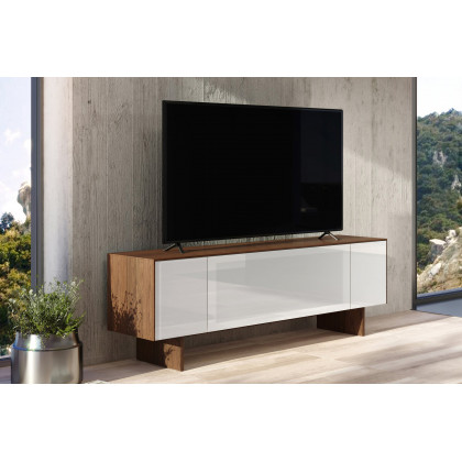 Bellini Monza TV Stand - Walnut/White