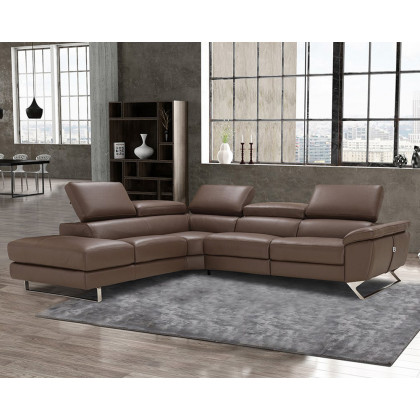 Bellini Natalia Sectional - Brown, Left Hand Facing