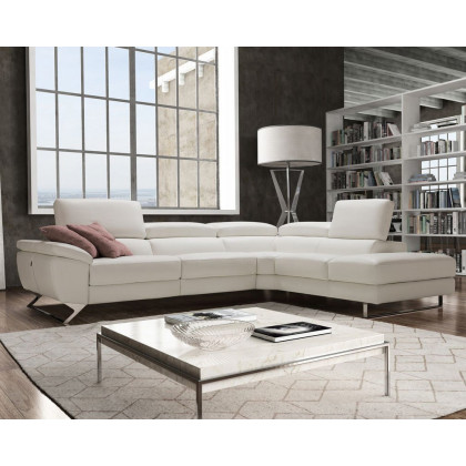 Bellini Natalia Sectional - White, Right Hand Facing