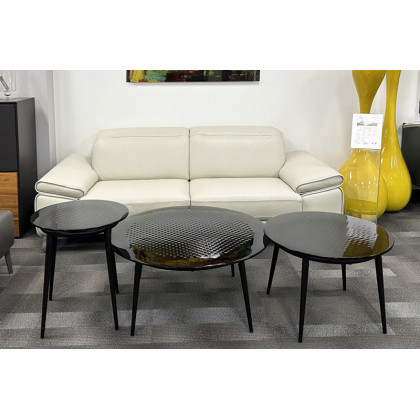 Bellini Perry End Table with 12mm Art Tempered Glass - Tall