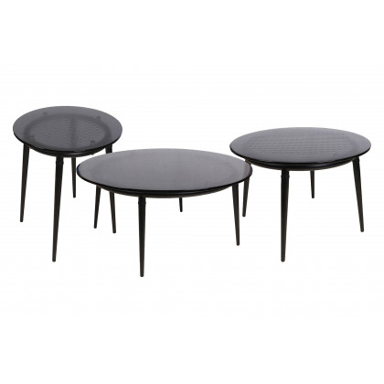 Bellini Perry End Table with 12mm Art Tempered Glass - Tall