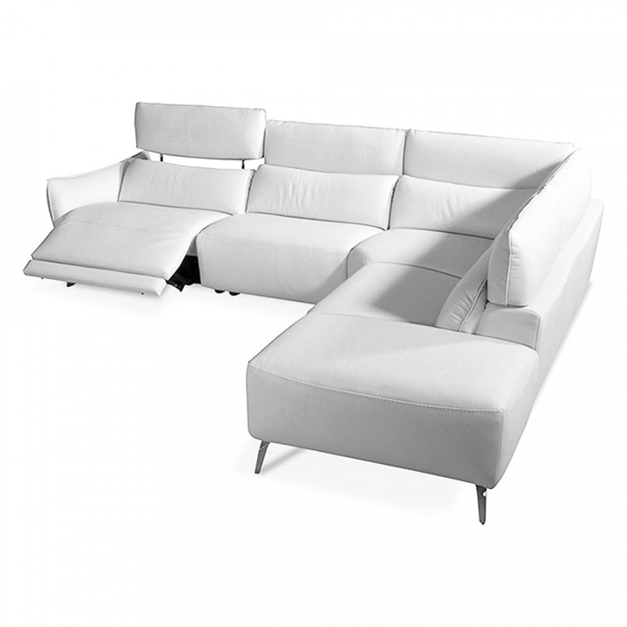 Bellini Rimini Sectional - White, Right Hand Facing