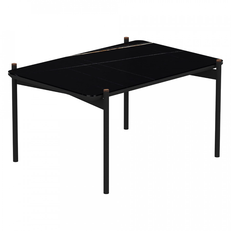 Bellini Rocco End Table - Onyx White/Black, Small