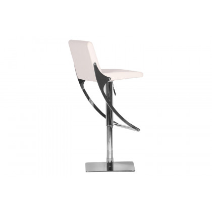 Bellini Sonic Swivel Hydraulic Barstool - White