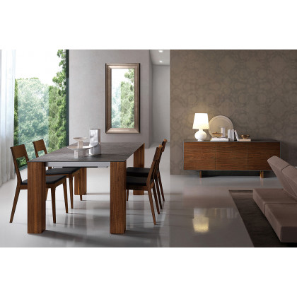 Bellini Thin Sideboard - Gray/Walnut