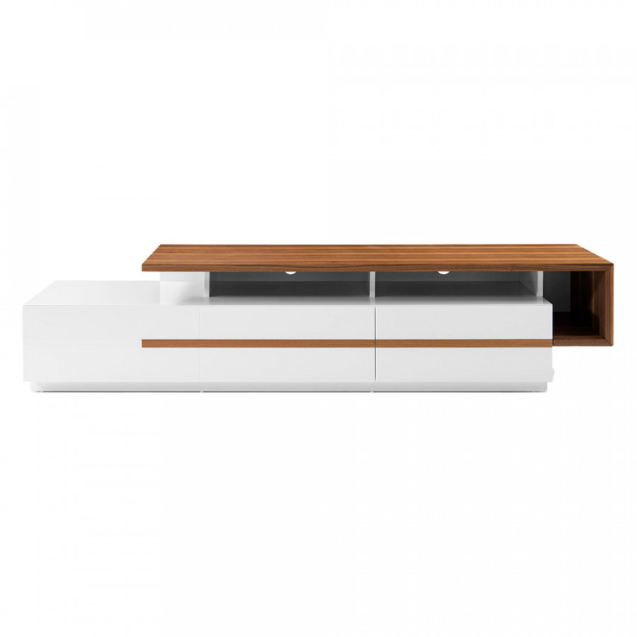 Bellini - Walter TV Stand in White/Walnut